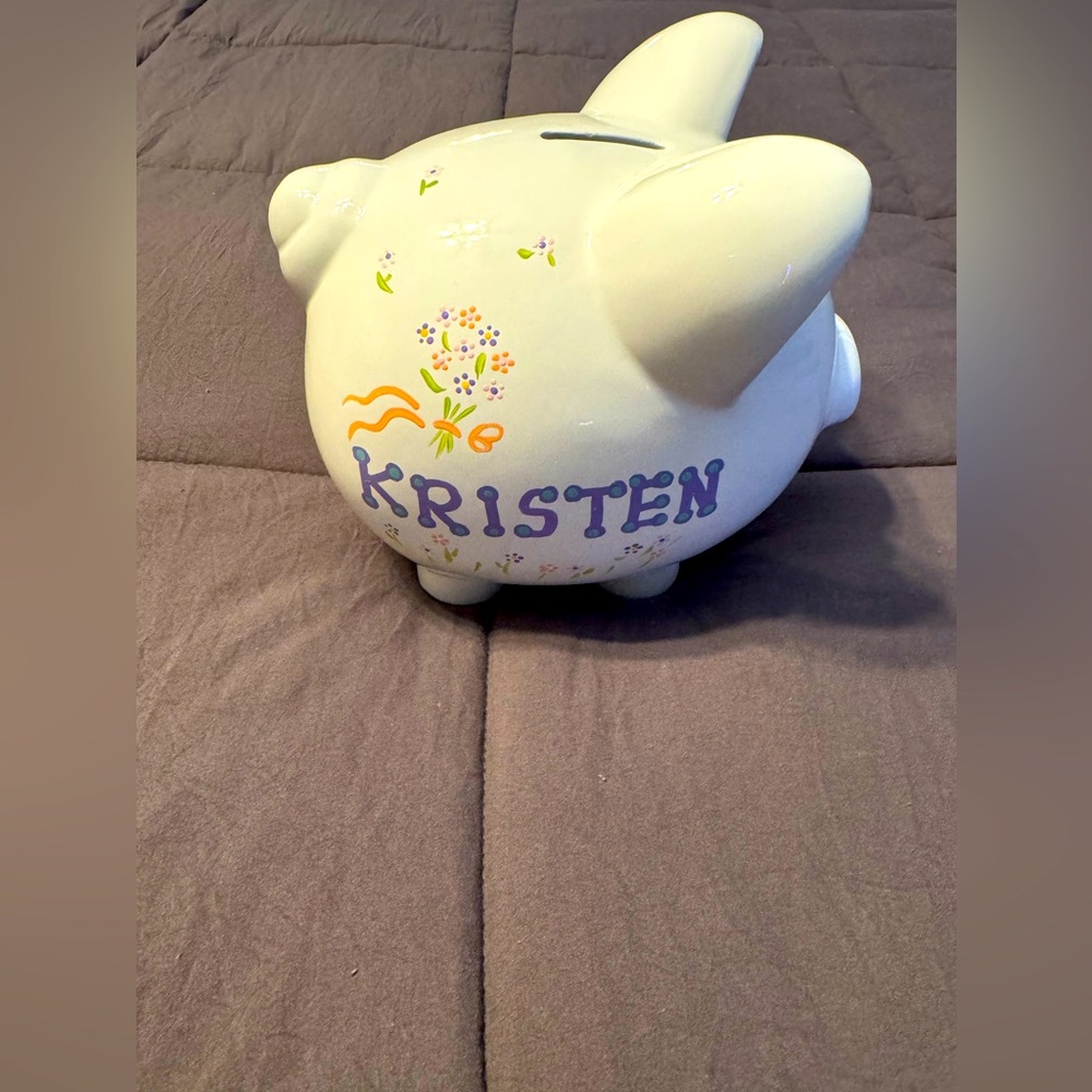 Hand Painted Personalized Piggy Bank